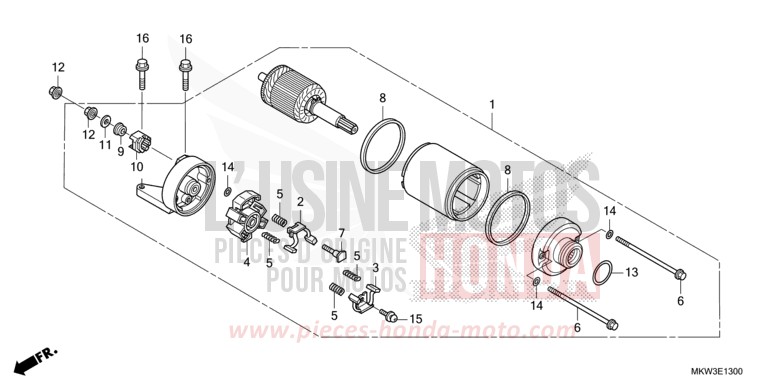MOTEUR DE DEMARRAGE de NC750X DCT PEARL GLARE WHITE (NHB53) 2021